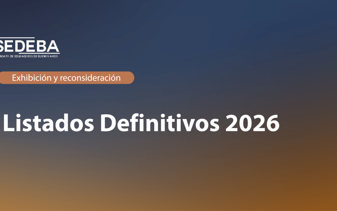 Listados definitivos 2026 – Docentes titulares